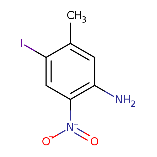 [O-][N+](=O)c1cc(I)c(cc1N)C