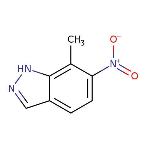 [O-][N+](=O)c1ccc2c(c1C)[nH]nc2