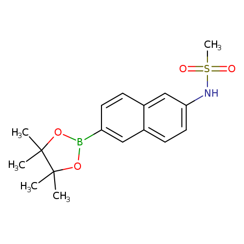 CS(=O)(=O)Nc1ccc2c(c1)ccc(c2)B1OC(C(O1)(C)C)(C)C