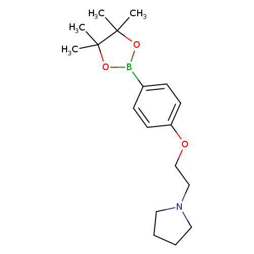 CC1(C)OB(OC1(C)C)c1ccc(cc1)OCCN1CCCC1