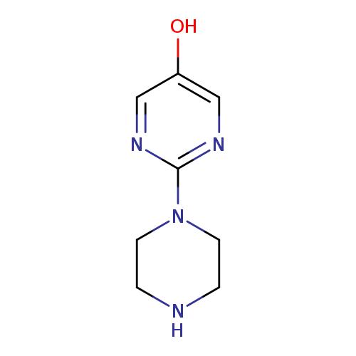 Oc1cnc(nc1)N1CCNCC1