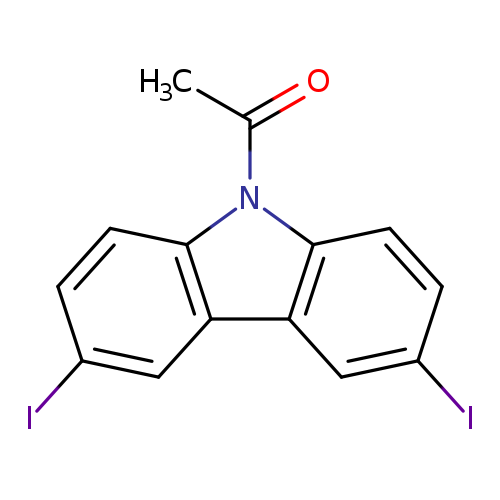 CC(=O)n1c2ccc(cc2c2c1ccc(c2)I)I