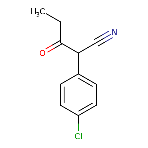 CCC(=O)C(c1ccc(cc1)Cl)C#N
