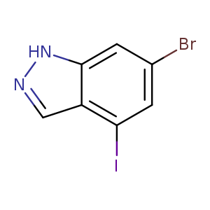 Brc1cc(I)c2c(c1)[nH]nc2