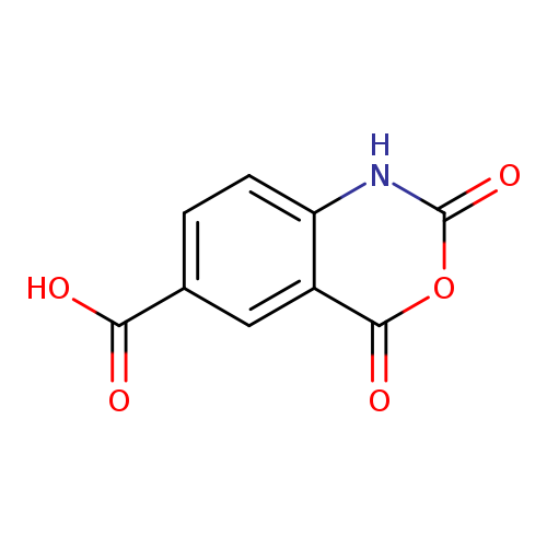 OC(=O)c1ccc2c(c1)c(=O)oc(=O)[nH]2