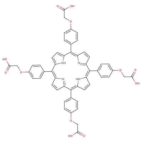 OC(=O)COc1ccc(cc1)C1=C2C=CC(=N2)C(=c2ccc(=C(C3=NC(=C(c4[nH]c1cc4)c1ccc(cc1)OCC(=O)O)C=C3)c1ccc(cc1)OCC(=O)O)[nH]2)c1ccc(cc1)OCC(=O)O