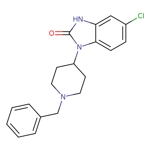 Clc1ccc2c(c1)[nH]c(=O)n2C1CCN(CC1)Cc1ccccc1
