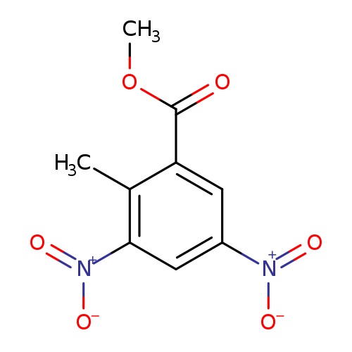 COC(=O)c1cc(cc(c1C)[N+](=O)[O-])[N+](=O)[O-]