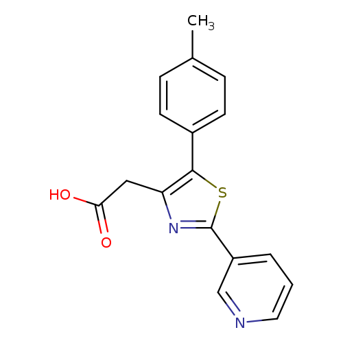 OC(=O)Cc1nc(sc1c1ccc(cc1)C)c1cccnc1