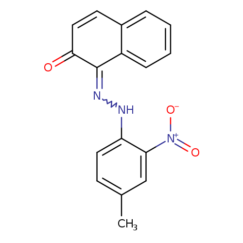 Cc1ccc(c(c1)[N+](=O)[O-])NN=C1C(=O)C=Cc2c1cccc2