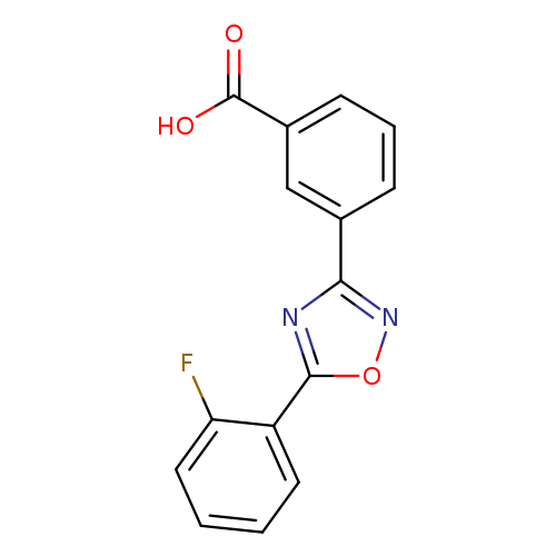 Fc1ccccc1c1onc(n1)c1cccc(c1)C(=O)O