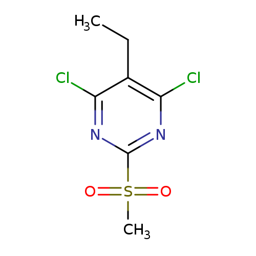 CCc1c(Cl)nc(nc1Cl)S(=O)(=O)C