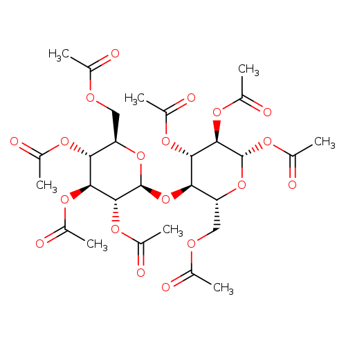 CC(=O)OC[C@H]1O[C@@H](OC(=O)C)[C@@H]([C@H]([C@@H]1O[C@@H]1O[C@H](COC(=O)C)[C@H]([C@@H]([C@H]1OC(=O)C)OC(=O)C)OC(=O)C)OC(=O)C)OC(=O)C