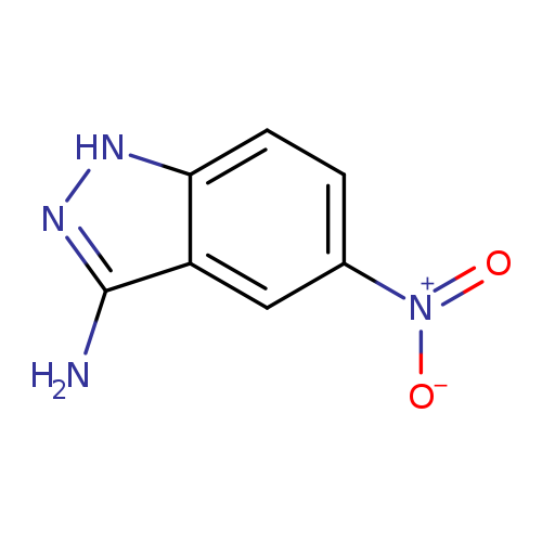 [O-][N+](=O)c1cc2c(N)n[nH]c2cc1