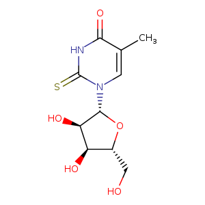OC[C@H]1O[C@H]([C@@H]([C@@H]1O)O)n1cc(C)c(=O)[nH]c1=S