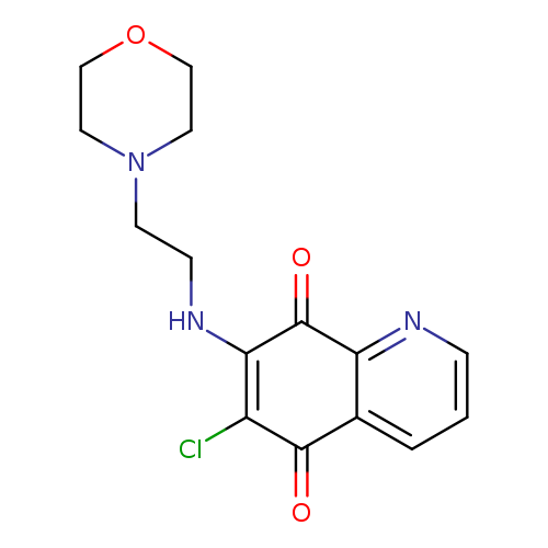 ClC1=C(NCCN2CCOCC2)C(=O)c2c(C1=O)cccn2