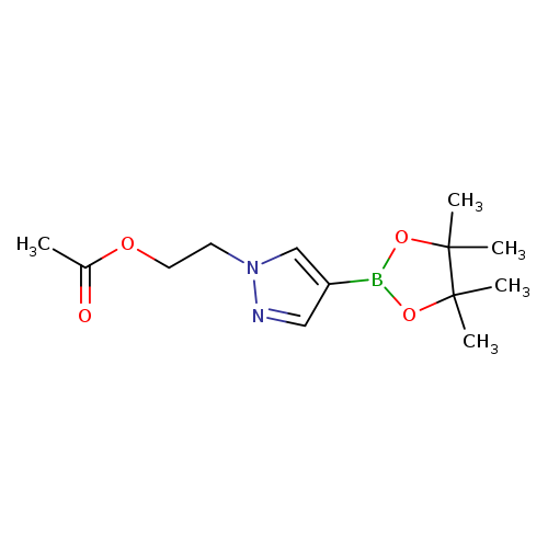 CC(=O)OCCn1ncc(c1)B1OC(C(O1)(C)C)(C)C