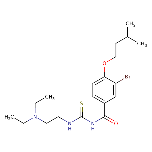 CCN(CCNC(=S)NC(=O)c1ccc(c(c1)Br)OCCC(C)C)CC