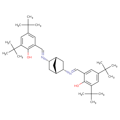 Oc1c(/C=N/[C@H]2C[C@@H]3C[C@H]2C[C@@H]3/N=C/c2cc(cc(c2O)C(C)(C)C)C(C)(C)C)cc(cc1C(C)(C)C)C(C)(C)C