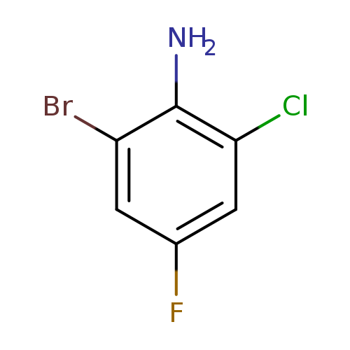 Fc1cc(Cl)c(c(c1)Br)N