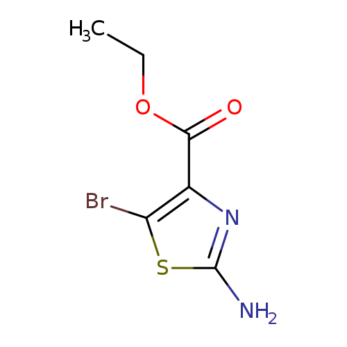 CCOC(=O)c1nc(sc1Br)N