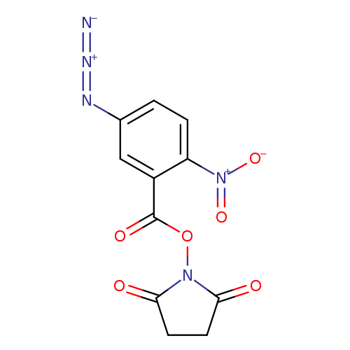 O=C(c1cc(ccc1[N+](=O)[O-])N=[N+]=[N-])ON1C(=O)CCC1=O