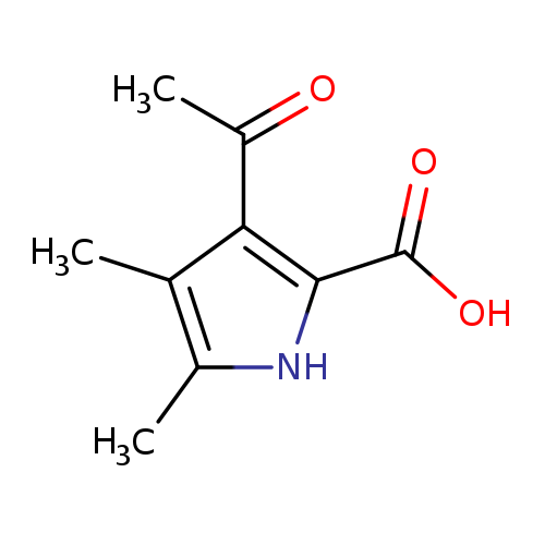 Cc1[nH]c(c(c1C)C(=O)C)C(=O)O