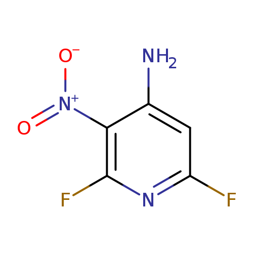 Fc1cc(N)c(c(n1)F)[N+](=O)[O-]