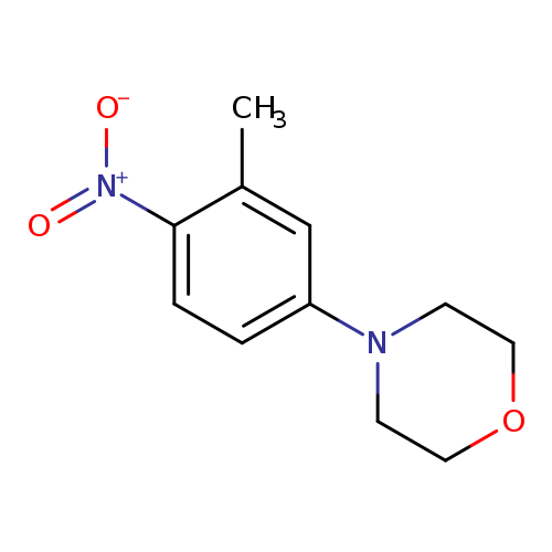 [O-][N+](=O)c1ccc(cc1C)N1CCOCC1