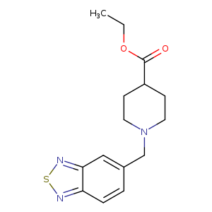 CCOC(=O)C1CCN(CC1)Cc1ccc2c(c1)nsn2