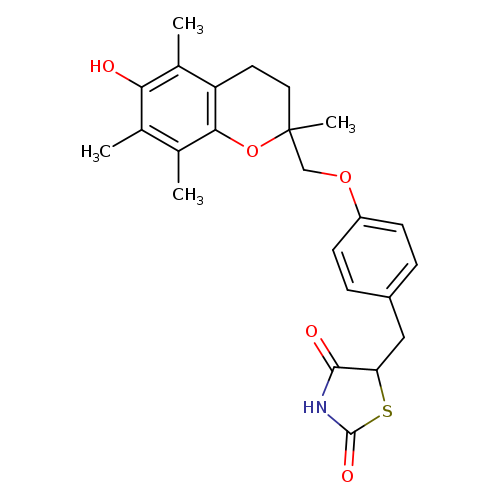 O=C1NC(=O)C(S1)Cc1ccc(cc1)OCC1(C)CCc2c(O1)c(C)c(c(c2C)O)C
