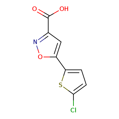 OC(=O)c1cc(on1)c1ccc(s1)Cl