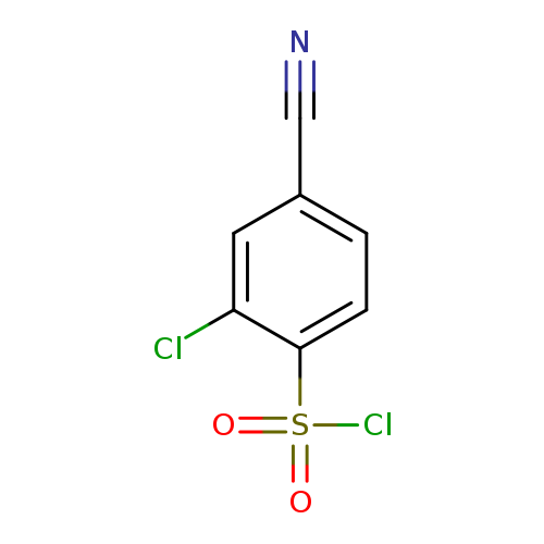 N#Cc1ccc(c(c1)Cl)S(=O)(=O)Cl