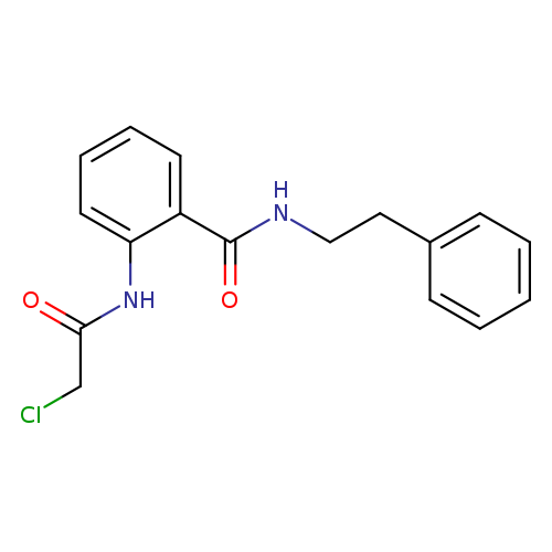 ClCC(=O)Nc1ccccc1C(=O)NCCc1ccccc1