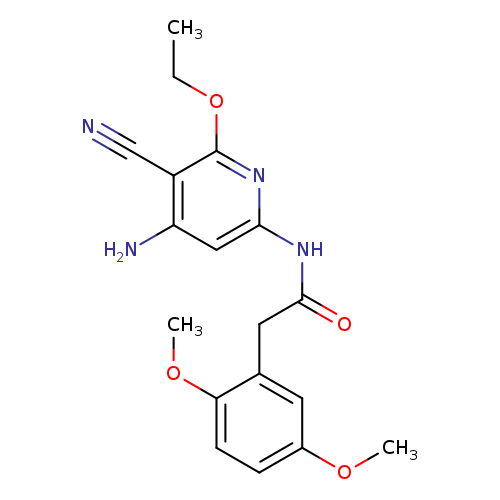 CCOc1nc(NC(=O)Cc2cc(OC)ccc2OC)cc(c1C#N)N