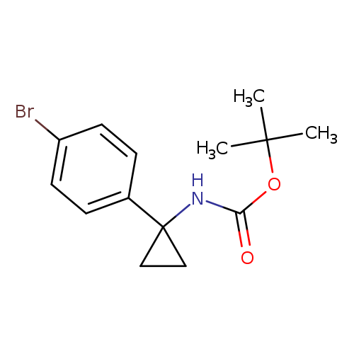 O=C(NC1(CC1)c1ccc(cc1)Br)OC(C)(C)C