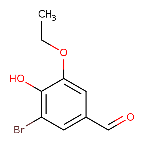 CCOc1cc(C=O)cc(c1O)Br