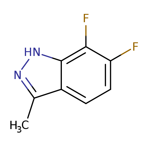 Fc1ccc2c(c1F)[nH]nc2C