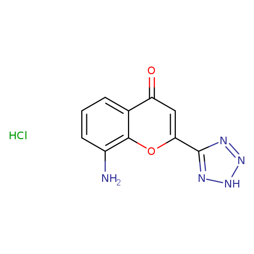 Nc1cccc2c1oc(cc2=O)c1n[nH]nn1.Cl