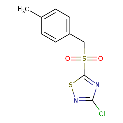 Cc1ccc(cc1)CS(=O)(=O)c1snc(n1)Cl