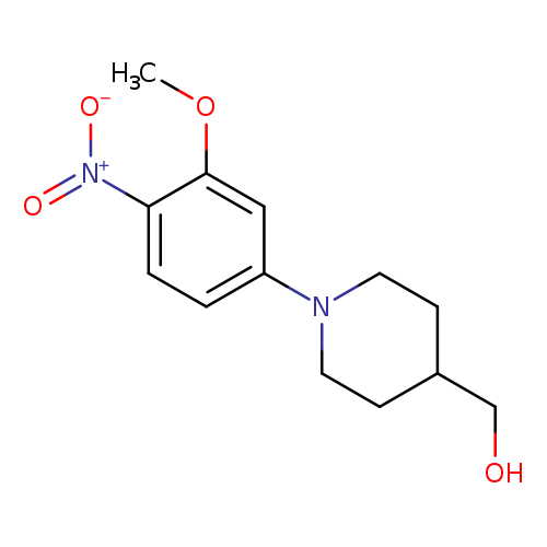 OCC1CCN(CC1)c1ccc(c(c1)OC)[N+](=O)[O-]