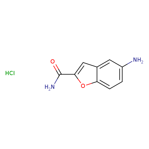 Nc1ccc2c(c1)cc(o2)C(=O)N.Cl
