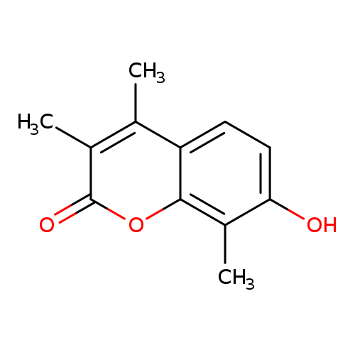 Oc1ccc2c(c1C)oc(=O)c(c2C)C