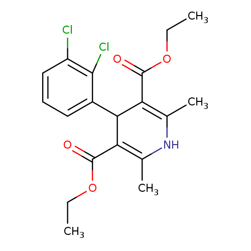 CCOC(=O)C1=C(C)NC(=C(C1c1cccc(c1Cl)Cl)C(=O)OCC)C