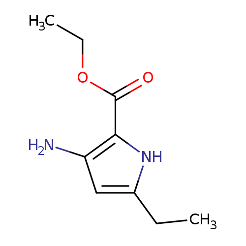 CCOC(=O)c1[nH]c(cc1N)CC