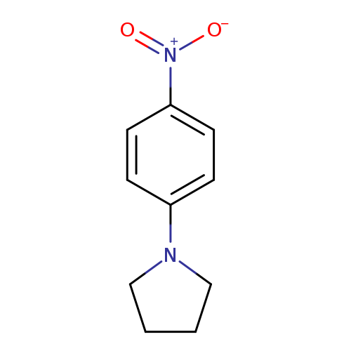 [O-][N+](=O)c1ccc(cc1)N1CCCC1