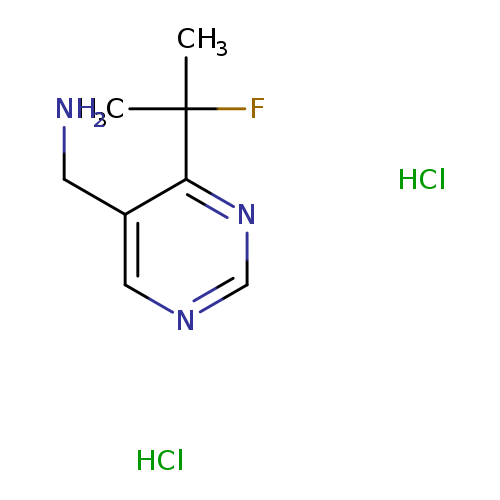 NCc1cncnc1C(F)(C)C.Cl.Cl