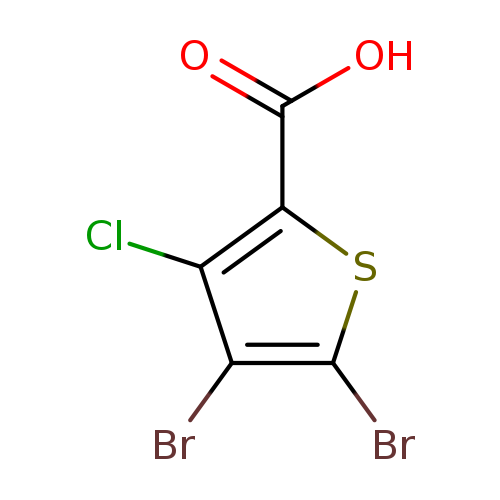 OC(=O)c1sc(c(c1Cl)Br)Br