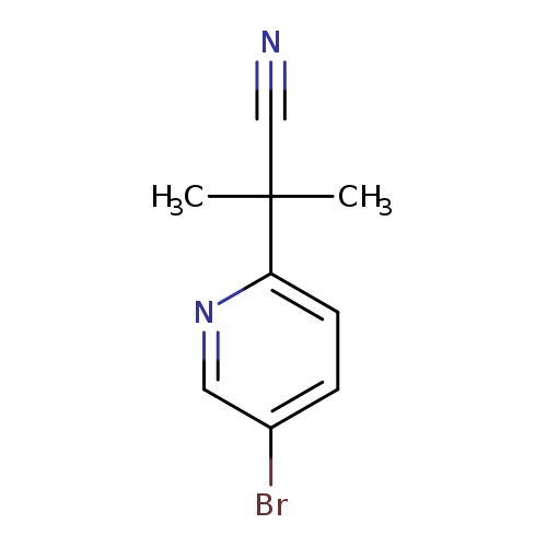 N#CC(c1ccc(cn1)Br)(C)C