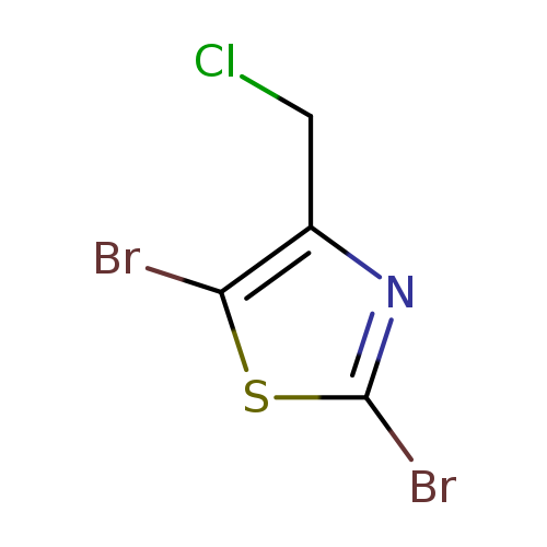 ClCc1nc(sc1Br)Br